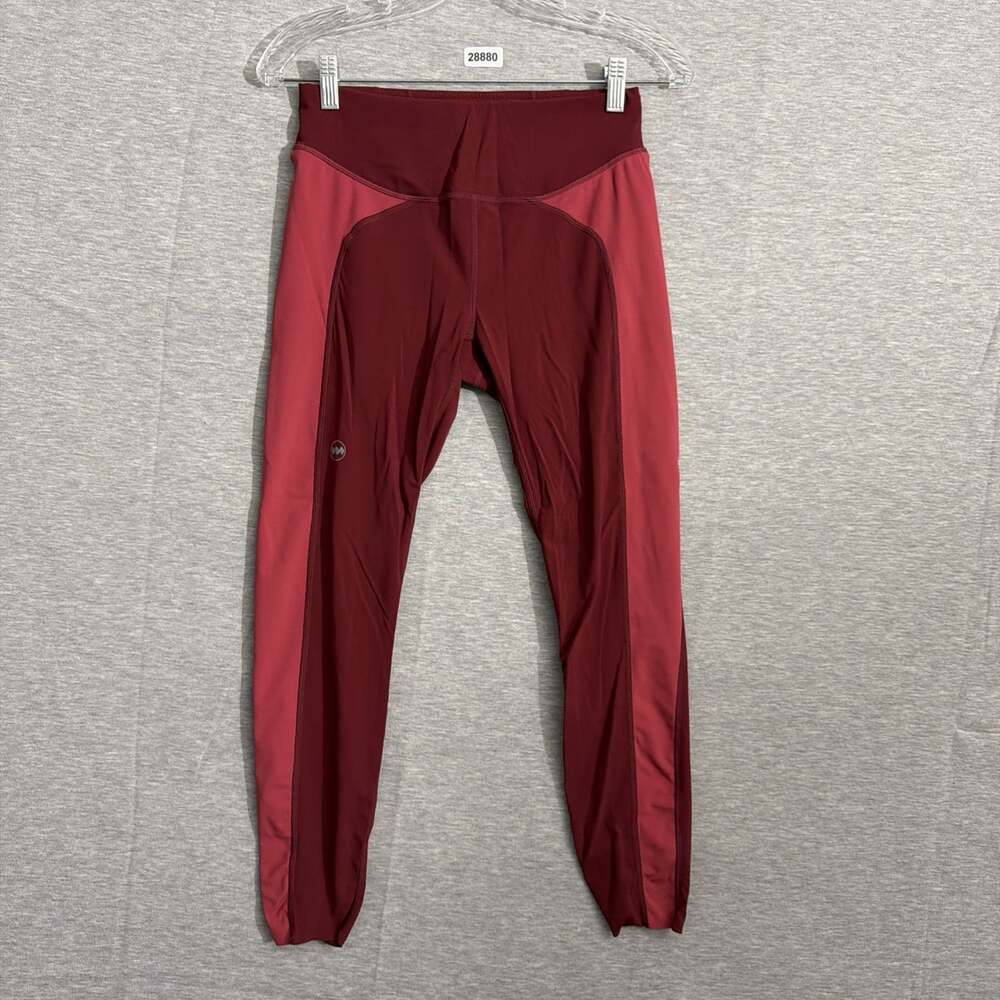 Janji Women's Small Red Groundwork Knit High Waisted 7/8 Active Leggings